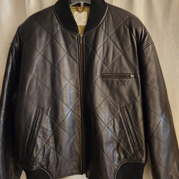 Vintage men's leather bomber jacket - Picture 1 of 3